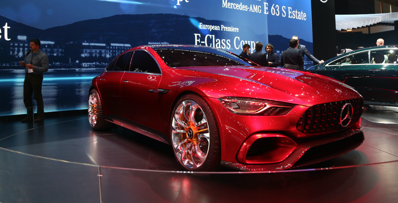 Illustration for article titled The Mercedes-AMG GT Concept Is An 805 HP Hybrid Reminder That No One Knows What 'Coupe' Means